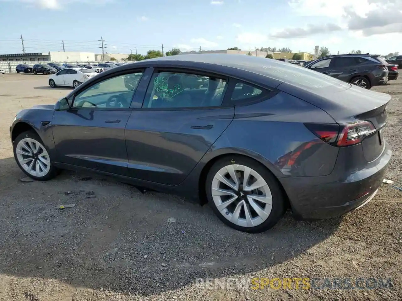 2 Photograph of a damaged car 5YJ3E1EA2NF369084 TESLA MODEL 3 2022