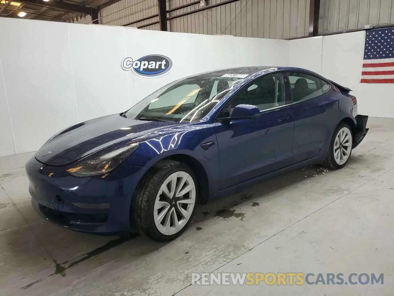 1 Photograph of a damaged car 5YJ3E1EA2NF371613 TESLA MODEL 3 2022