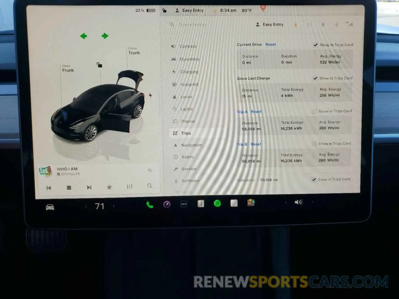 9 Photograph of a damaged car 5YJ3E1EA2NF372373 TESLA MODEL 3 2022