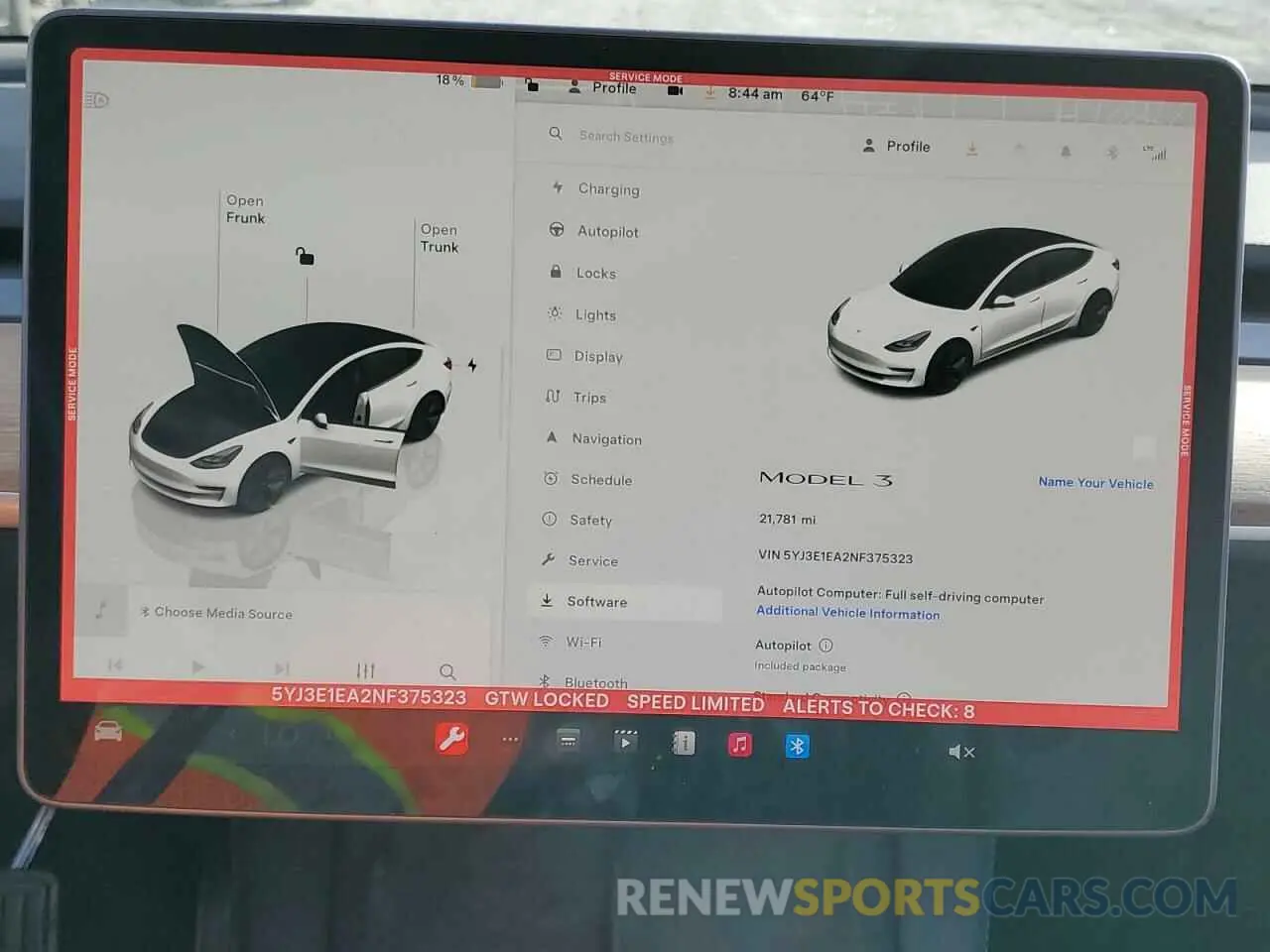 9 Photograph of a damaged car 5YJ3E1EA2NF375323 TESLA MODEL 3 2022