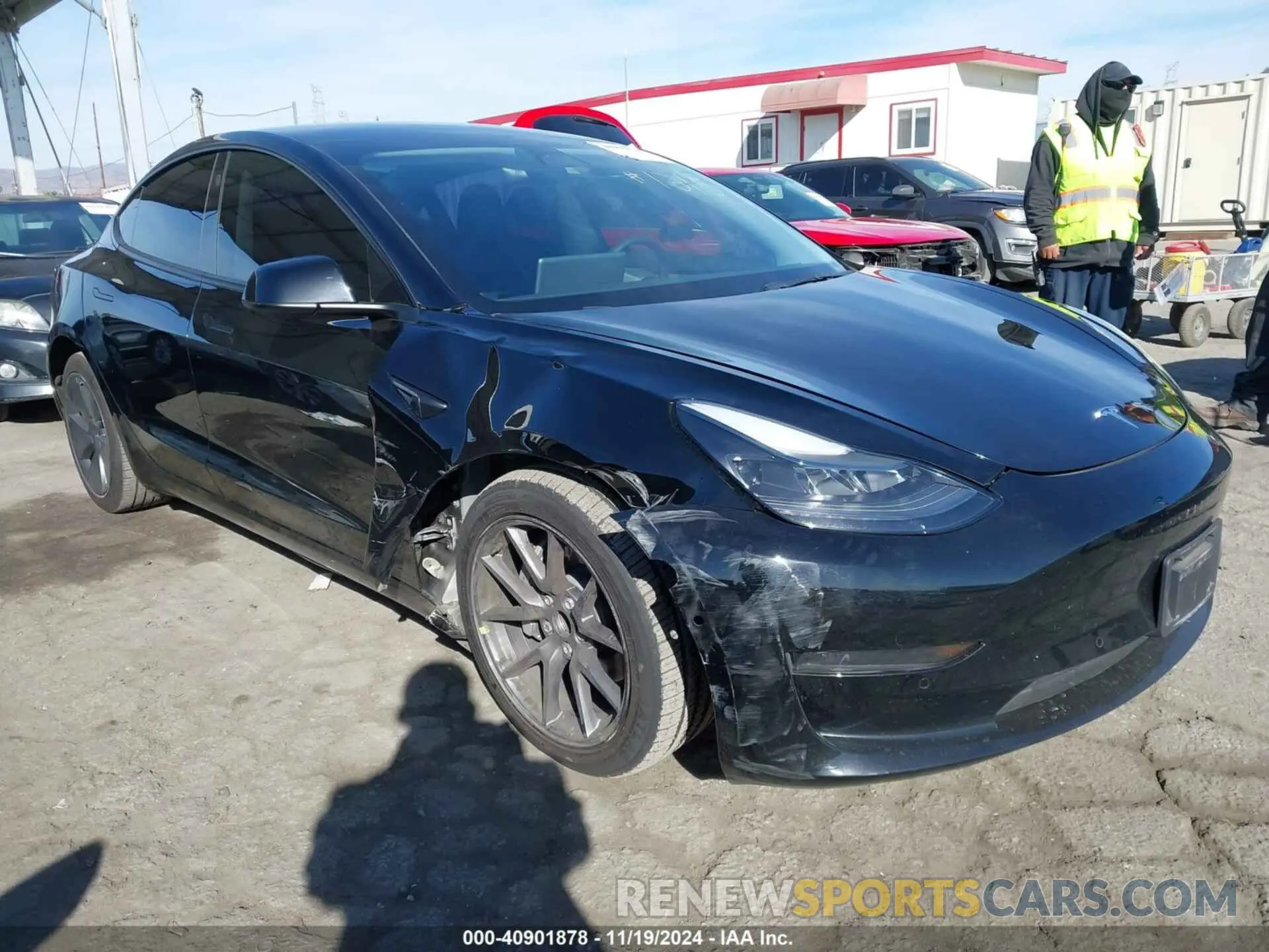 1 Photograph of a damaged car 5YJ3E1EA2NF376097 TESLA MODEL 3 2022