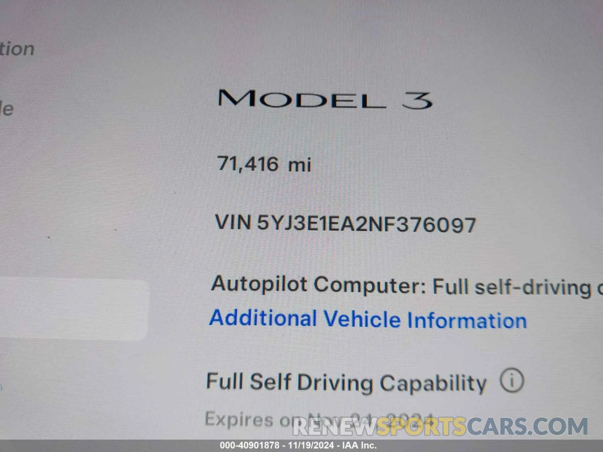 7 Photograph of a damaged car 5YJ3E1EA2NF376097 TESLA MODEL 3 2022
