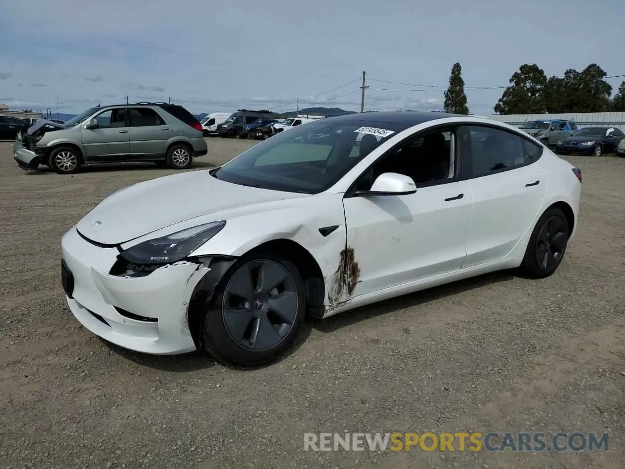 1 Photograph of a damaged car 5YJ3E1EA3NF102732 TESLA MODEL 3 2022