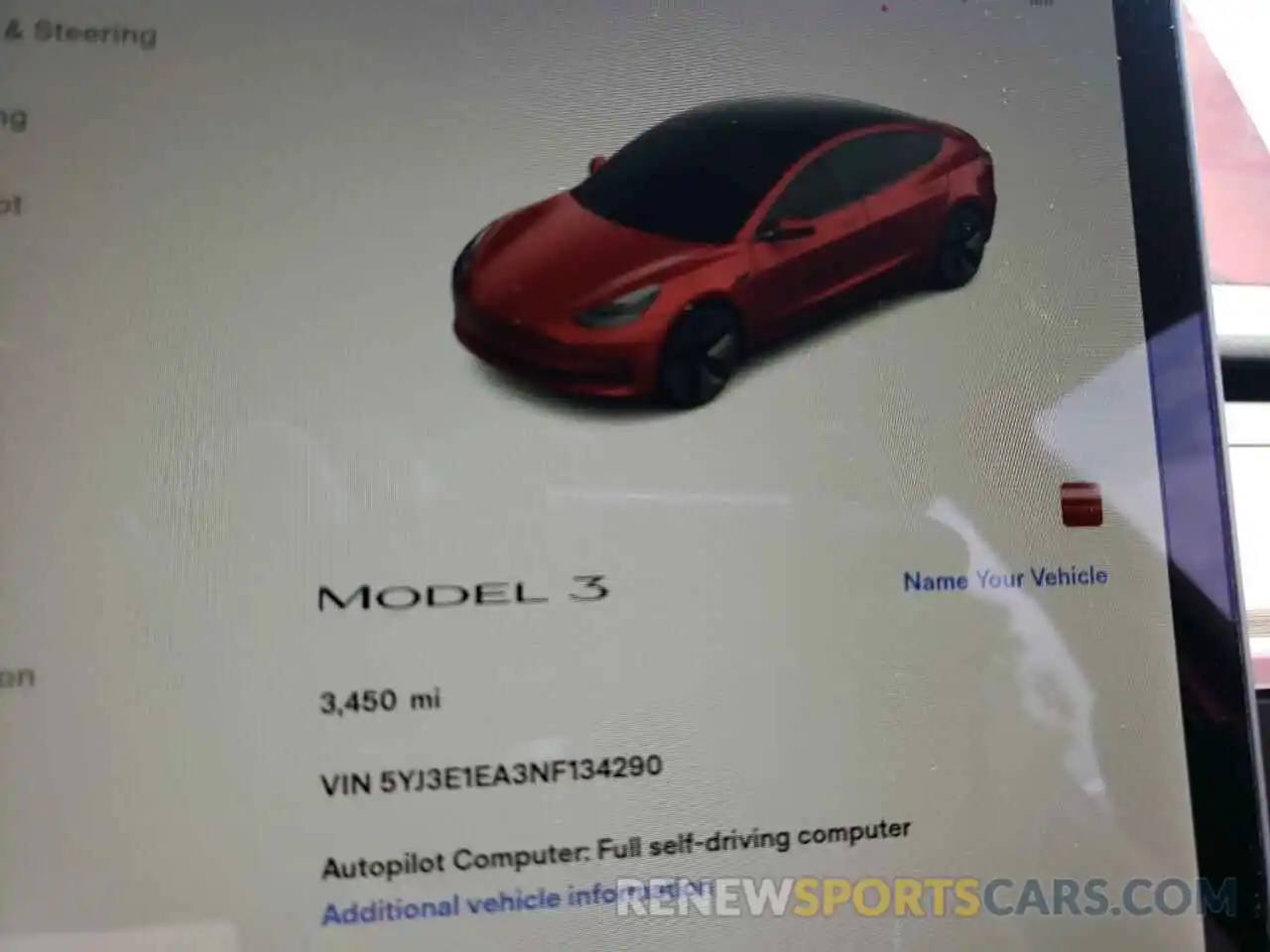 8 Photograph of a damaged car 5YJ3E1EA3NF134290 TESLA MODEL 3 2022