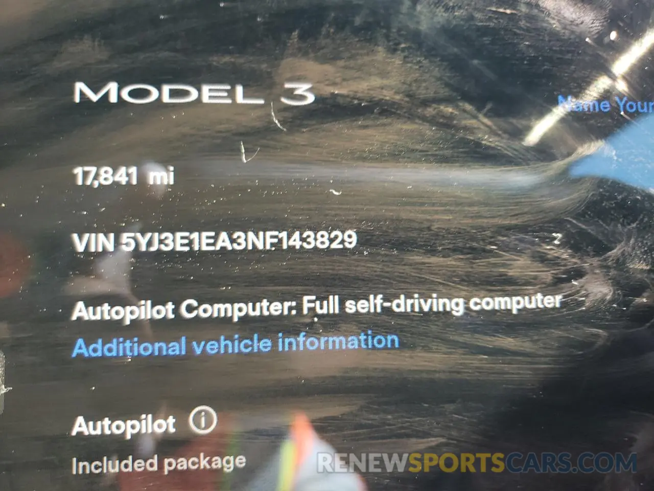 8 Photograph of a damaged car 5YJ3E1EA3NF143829 TESLA MODEL 3 2022