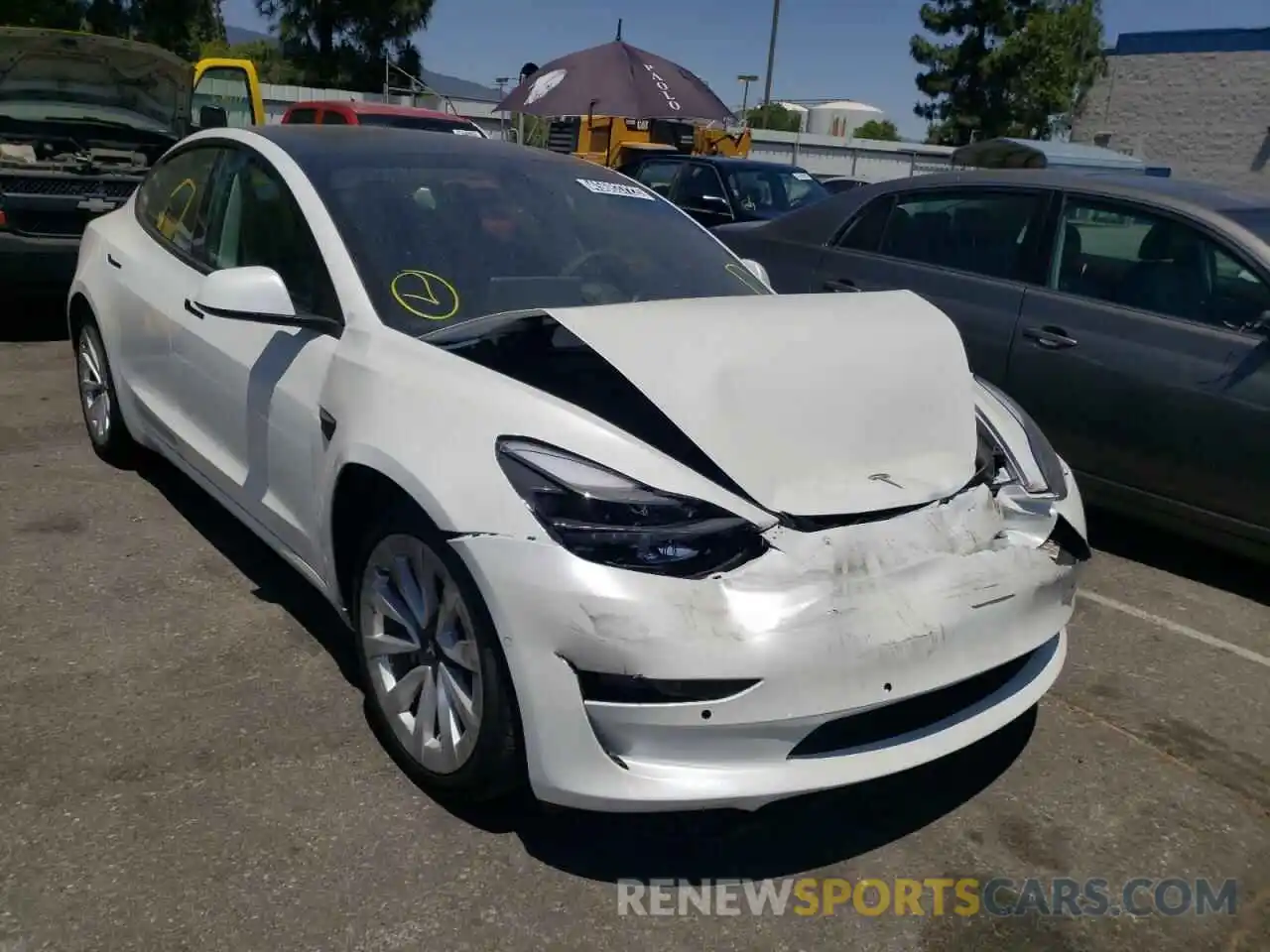 1 Photograph of a damaged car 5YJ3E1EA3NF144110 TESLA MODEL 3 2022