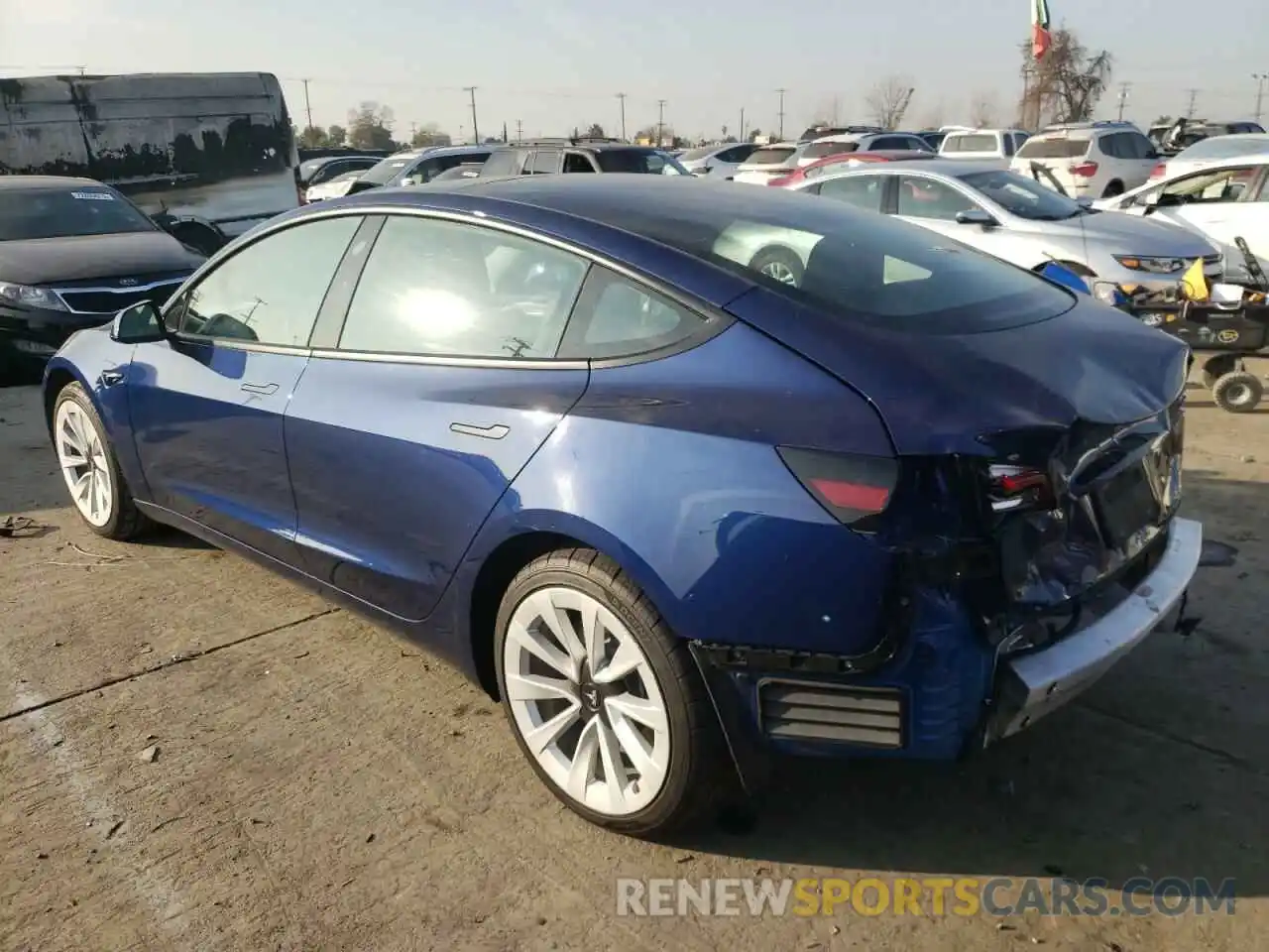 2 Photograph of a damaged car 5YJ3E1EA3NF145662 TESLA MODEL 3 2022