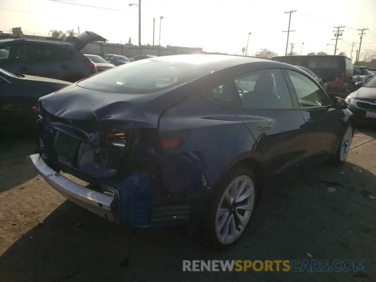 3 Photograph of a damaged car 5YJ3E1EA3NF145662 TESLA MODEL 3 2022