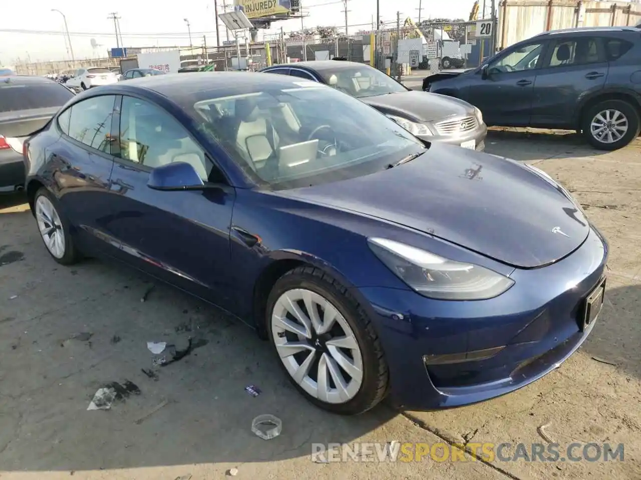 4 Photograph of a damaged car 5YJ3E1EA3NF145662 TESLA MODEL 3 2022