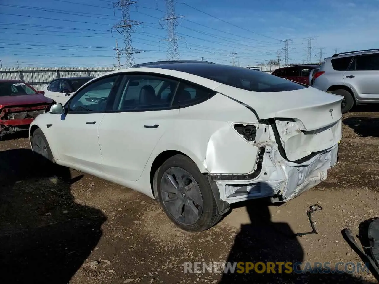 2 Photograph of a damaged car 5YJ3E1EA3NF154863 TESLA MODEL 3 2022