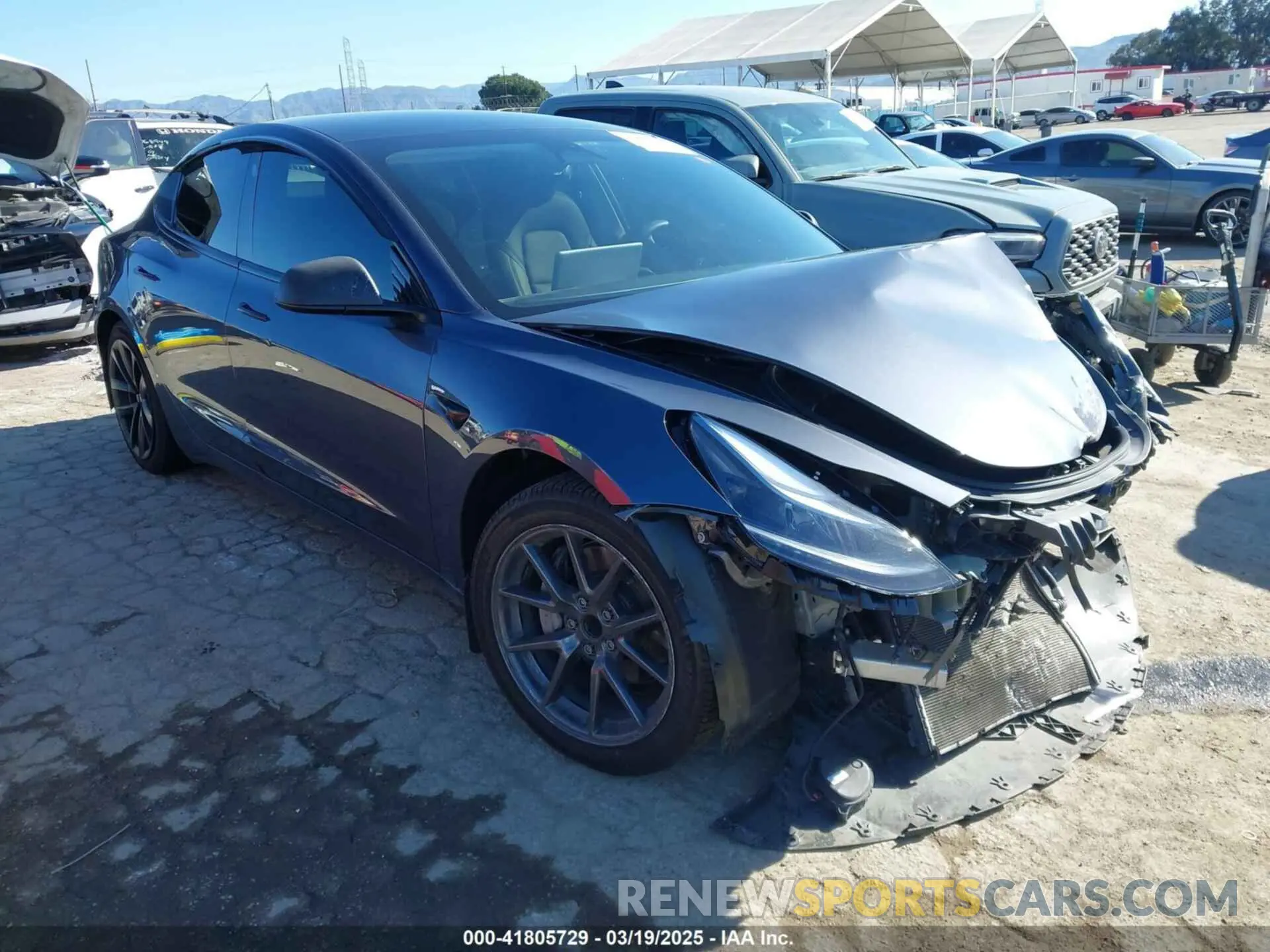 1 Photograph of a damaged car 5YJ3E1EA3NF165054 TESLA MODEL 3 2022