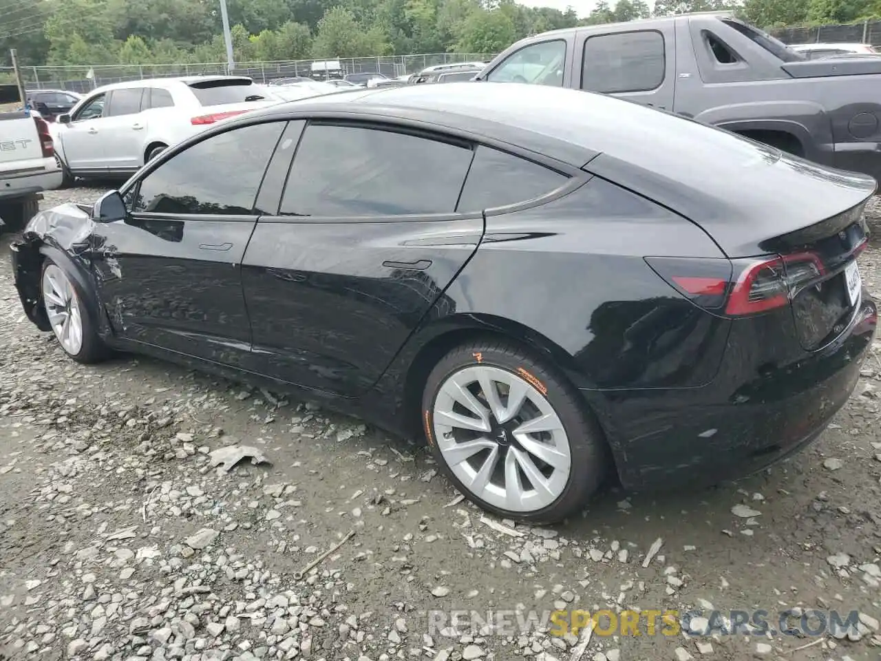 2 Photograph of a damaged car 5YJ3E1EA3NF186762 TESLA MODEL 3 2022