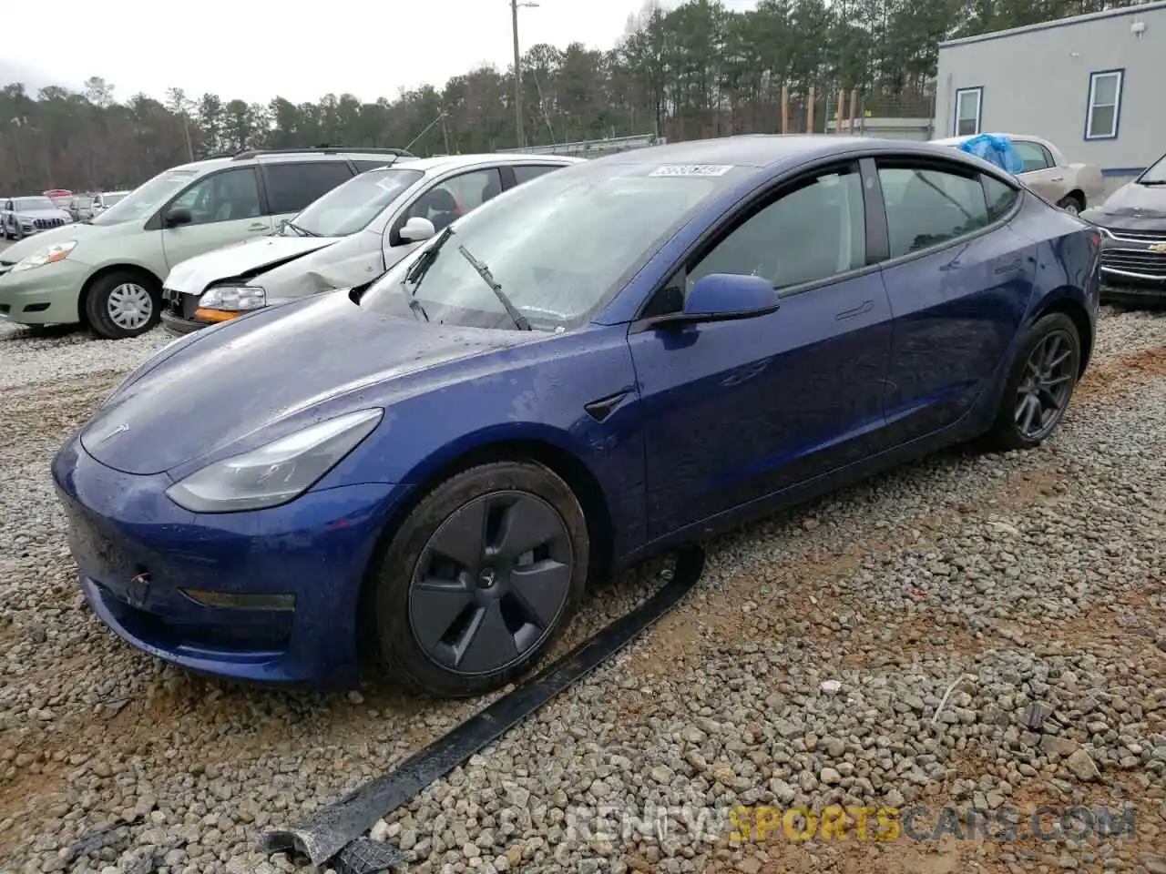 1 Photograph of a damaged car 5YJ3E1EA3NF188737 TESLA MODEL 3 2022