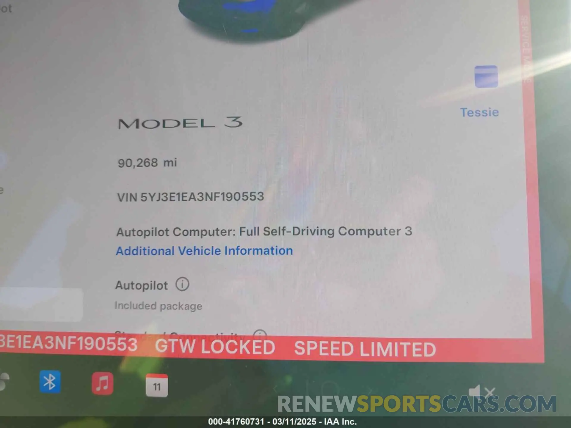 15 Photograph of a damaged car 5YJ3E1EA3NF190553 TESLA MODEL 3 2022