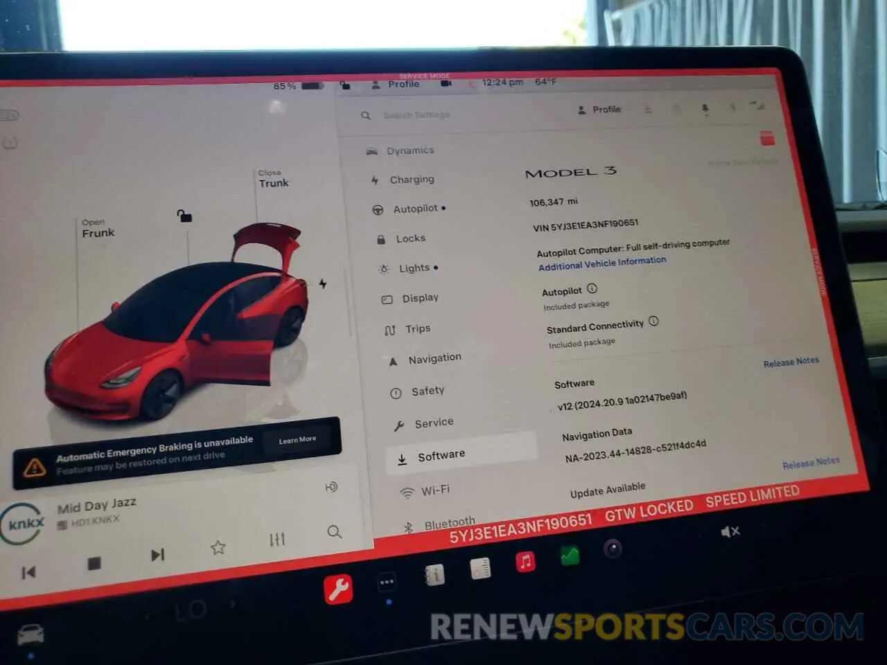 9 Photograph of a damaged car 5YJ3E1EA3NF190651 TESLA MODEL 3 2022