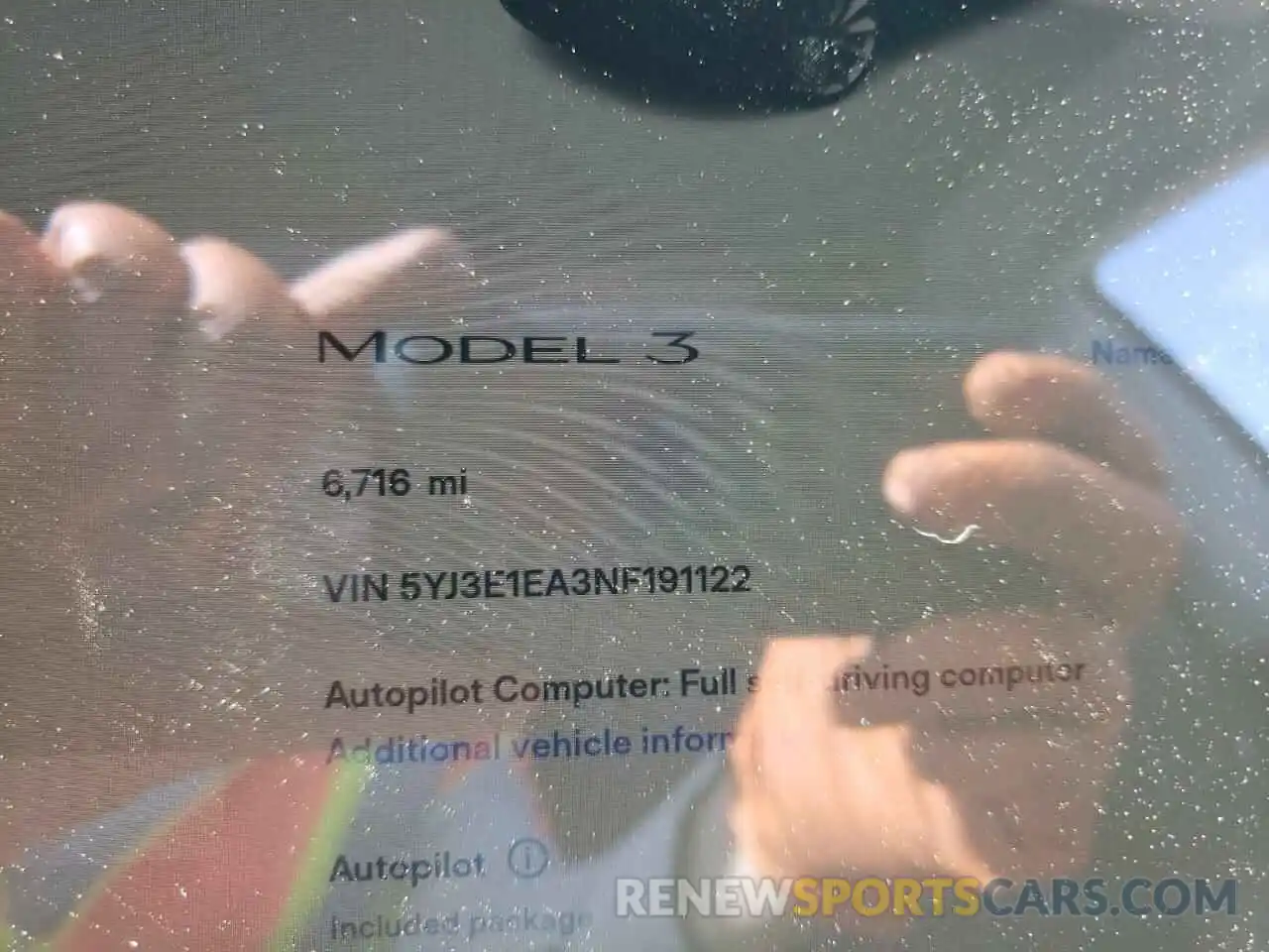 8 Photograph of a damaged car 5YJ3E1EA3NF191122 TESLA MODEL 3 2022