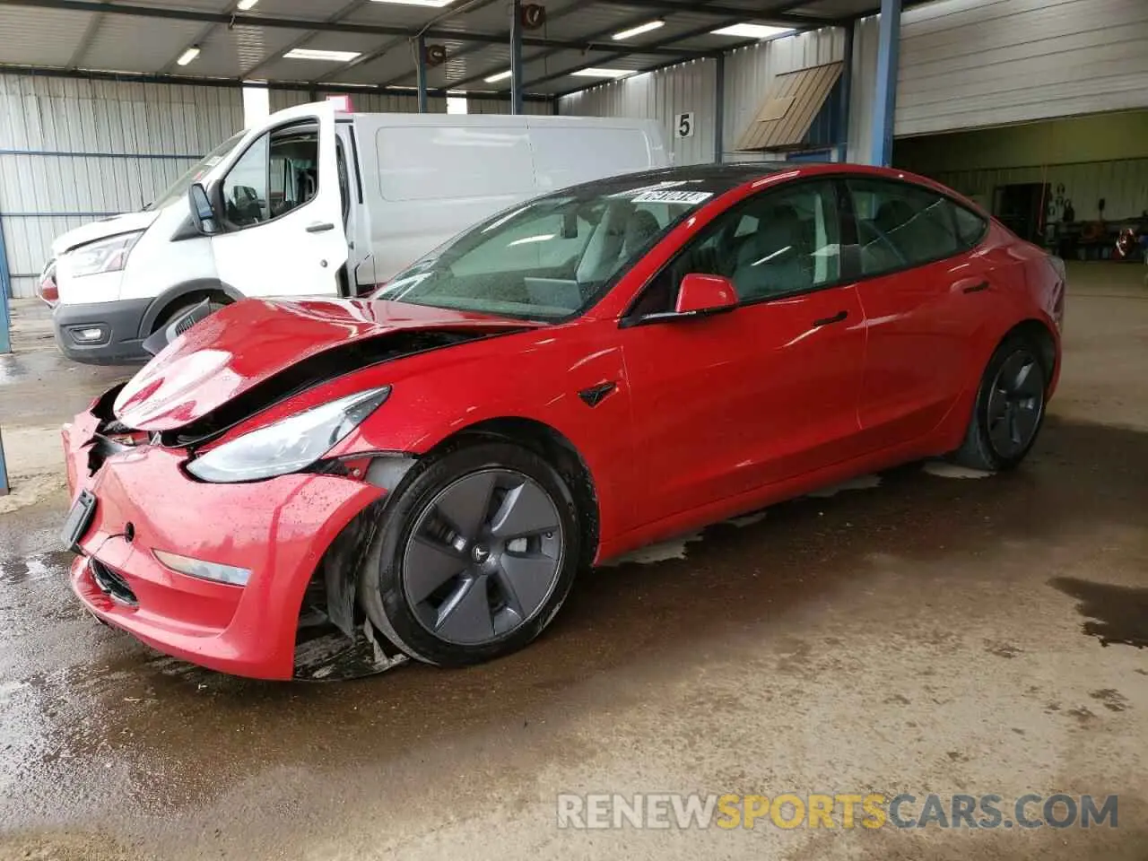 1 Photograph of a damaged car 5YJ3E1EA3NF287123 TESLA MODEL 3 2022