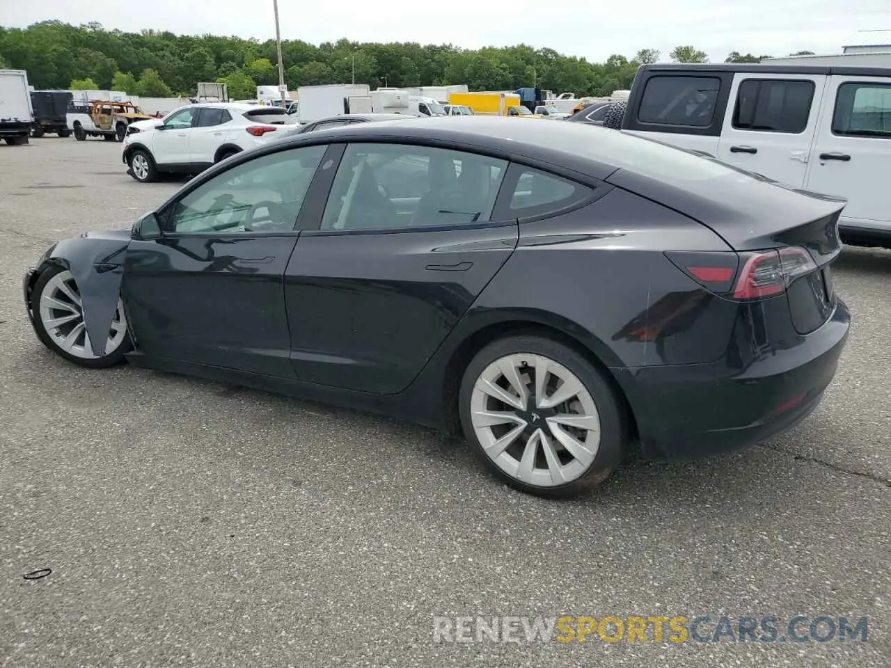 2 Photograph of a damaged car 5YJ3E1EA3NF287431 TESLA MODEL 3 2022