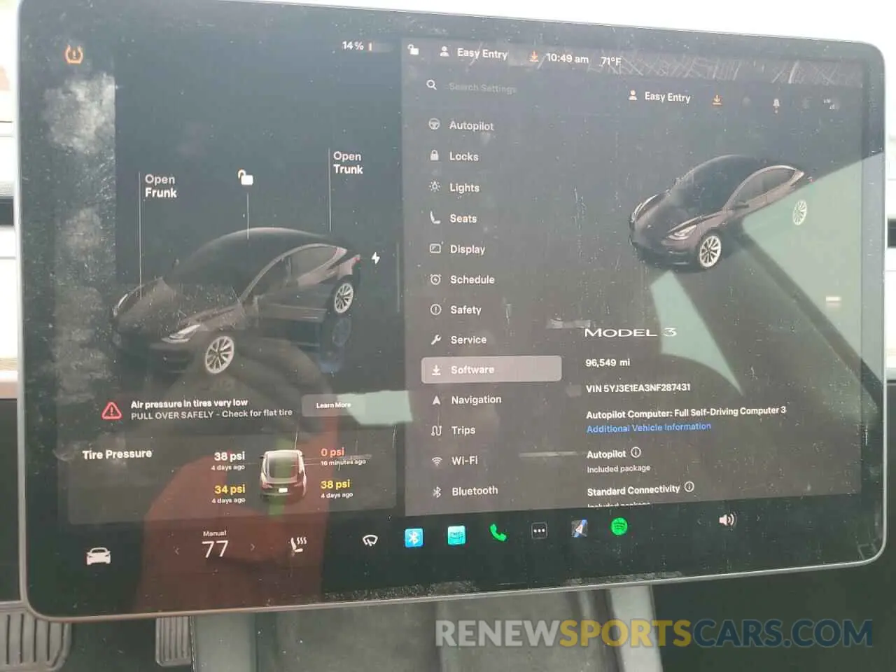 9 Photograph of a damaged car 5YJ3E1EA3NF287431 TESLA MODEL 3 2022