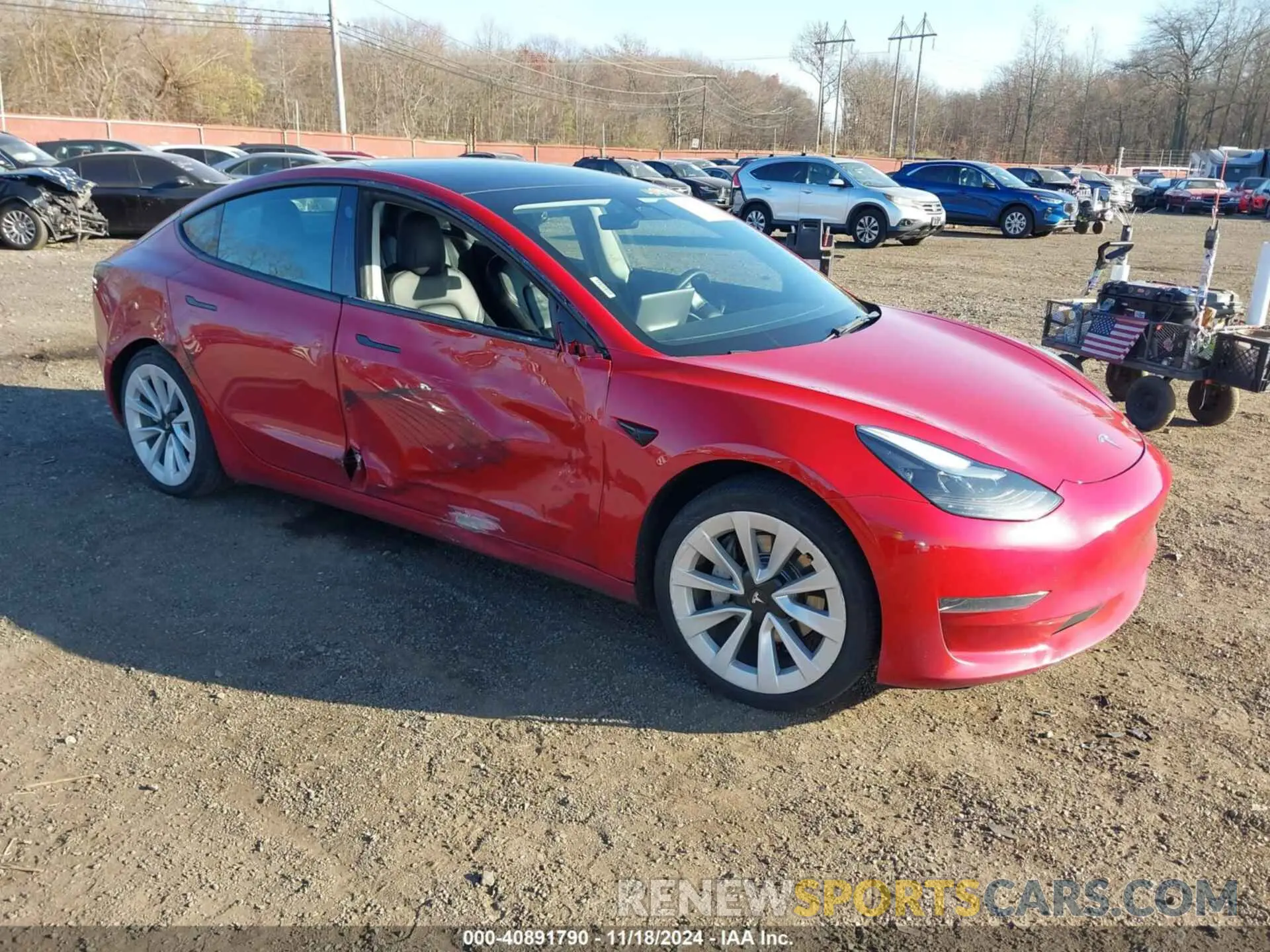 1 Photograph of a damaged car 5YJ3E1EA3NF288336 TESLA MODEL 3 2022