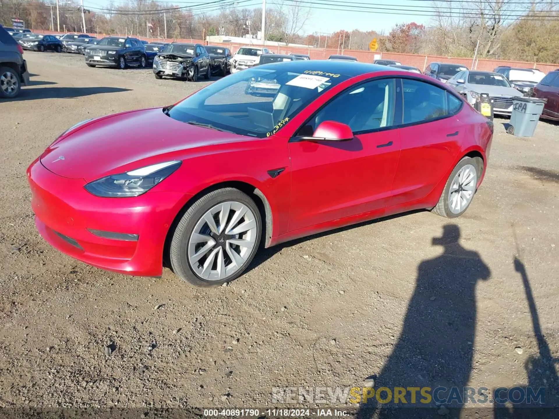 2 Photograph of a damaged car 5YJ3E1EA3NF288336 TESLA MODEL 3 2022