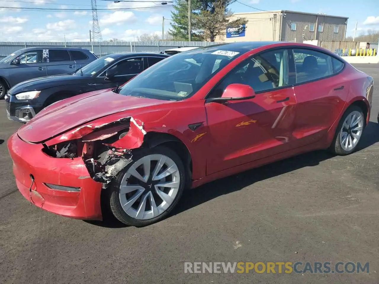 1 Photograph of a damaged car 5YJ3E1EA3NF288370 TESLA MODEL 3 2022