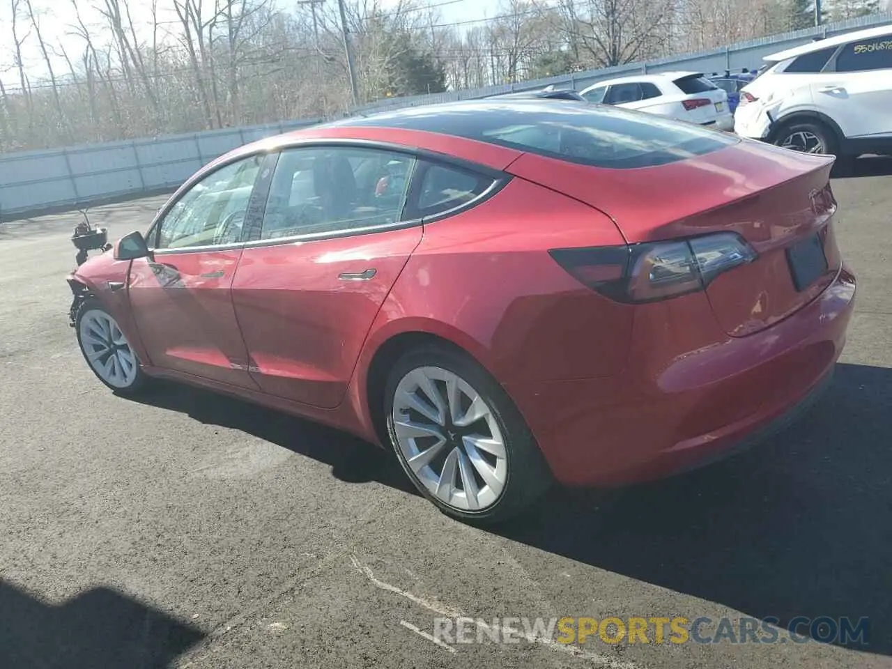 2 Photograph of a damaged car 5YJ3E1EA3NF288370 TESLA MODEL 3 2022
