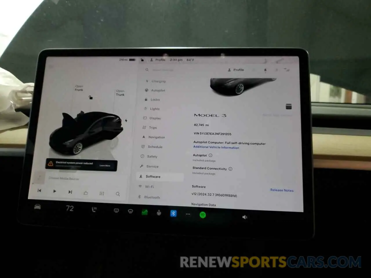 9 Photograph of a damaged car 5YJ3E1EA3NF291205 TESLA MODEL 3 2022