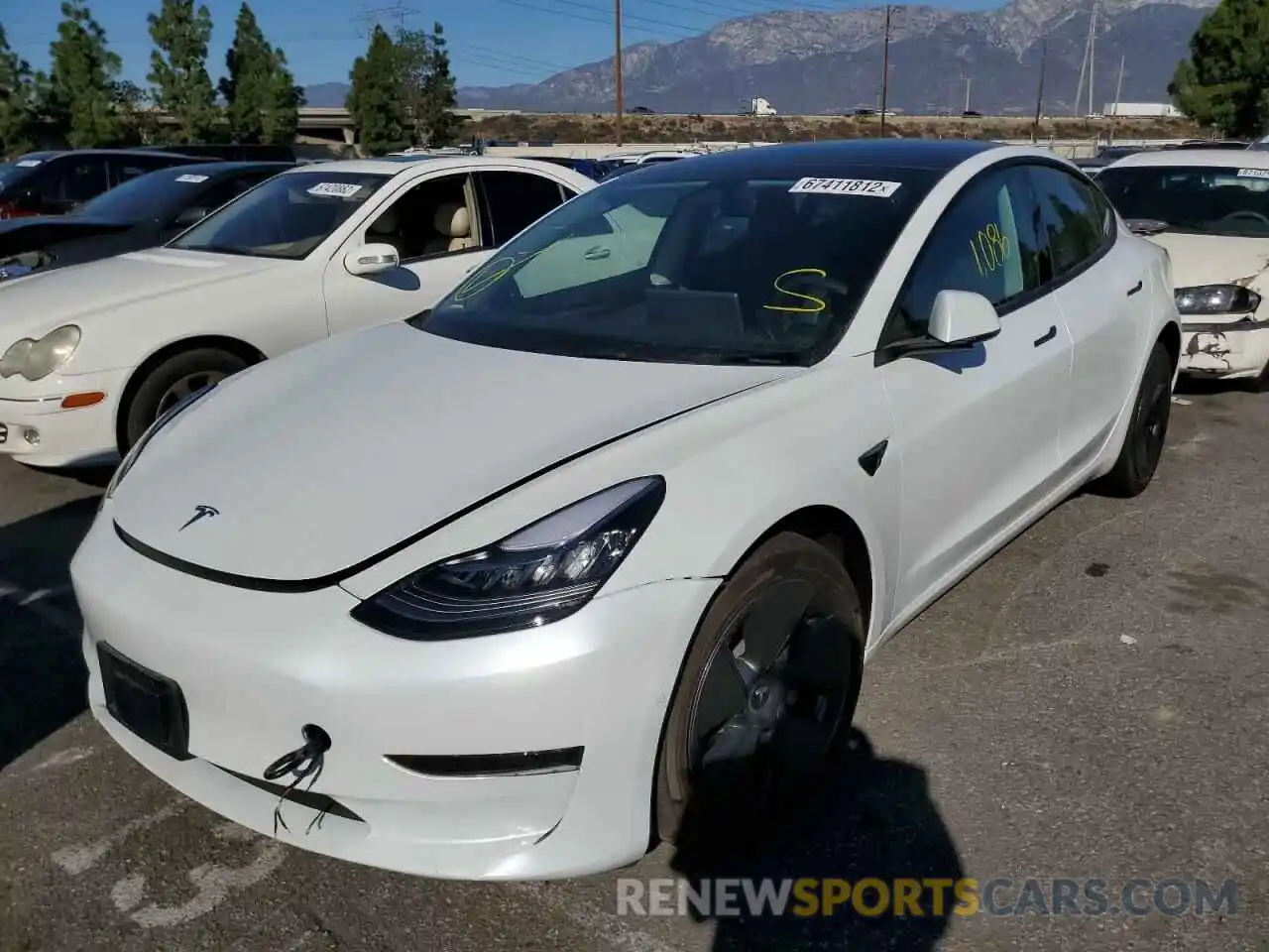 1 Photograph of a damaged car 5YJ3E1EA3NF296002 TESLA MODEL 3 2022