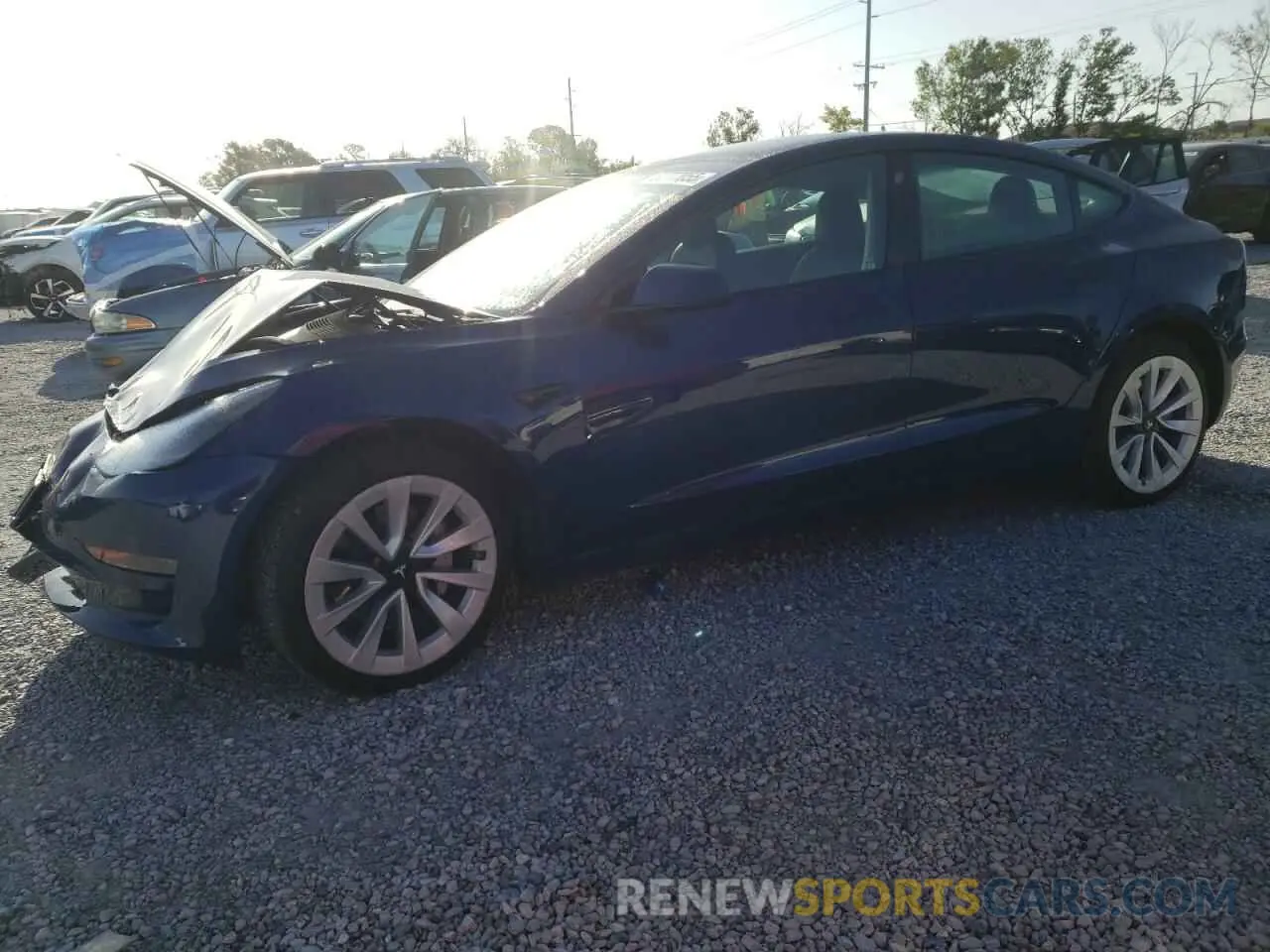 1 Photograph of a damaged car 5YJ3E1EA3NF296629 TESLA MODEL 3 2022