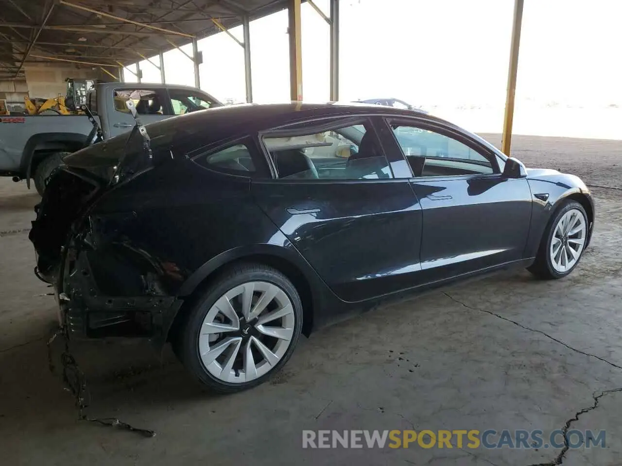 3 Photograph of a damaged car 5YJ3E1EA3NF303997 TESLA MODEL 3 2022