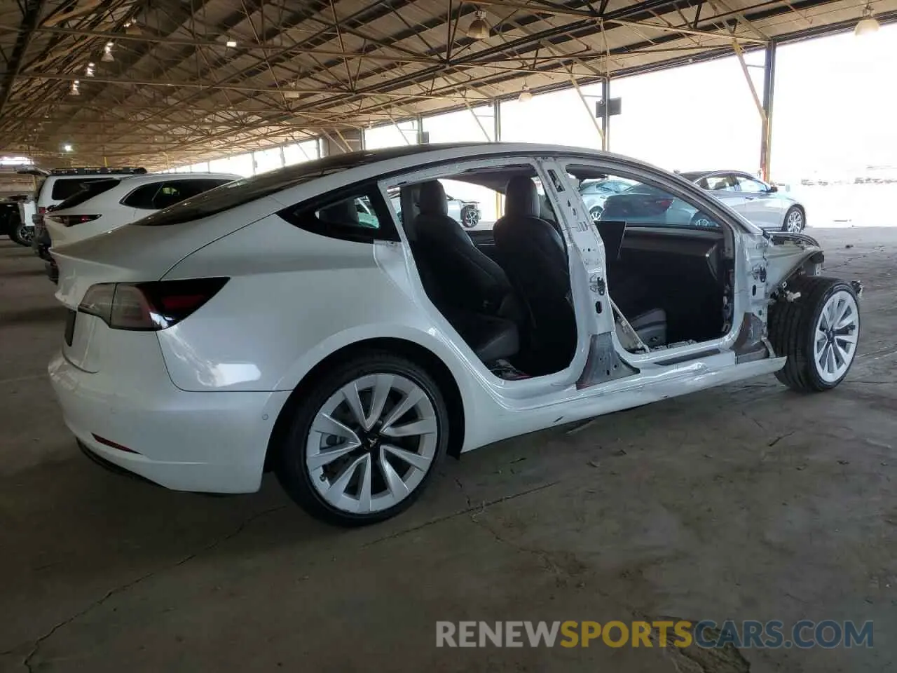 3 Photograph of a damaged car 5YJ3E1EA3NF304468 TESLA MODEL 3 2022