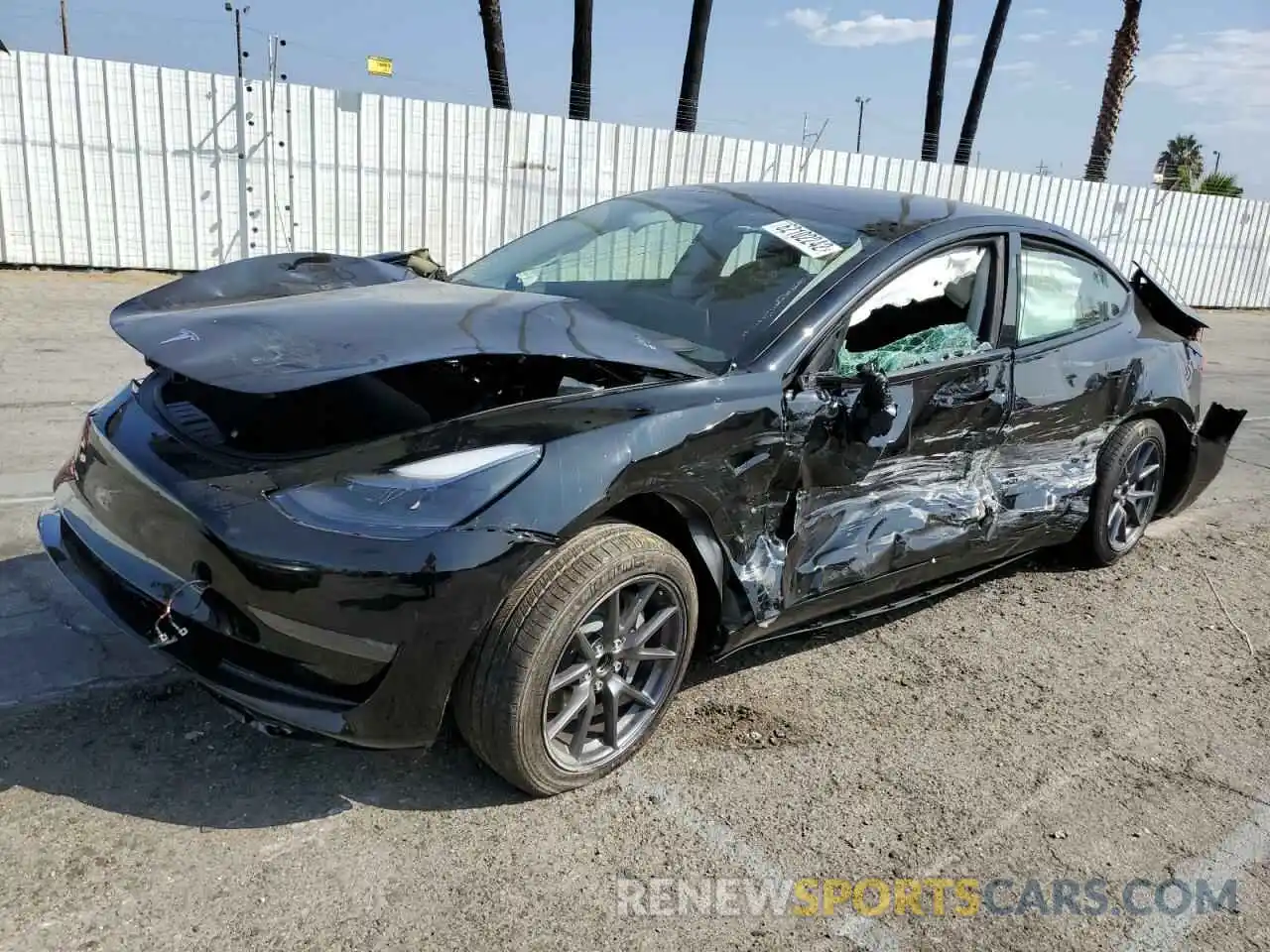 2 Photograph of a damaged car 5YJ3E1EA3NF316376 TESLA MODEL 3 2022