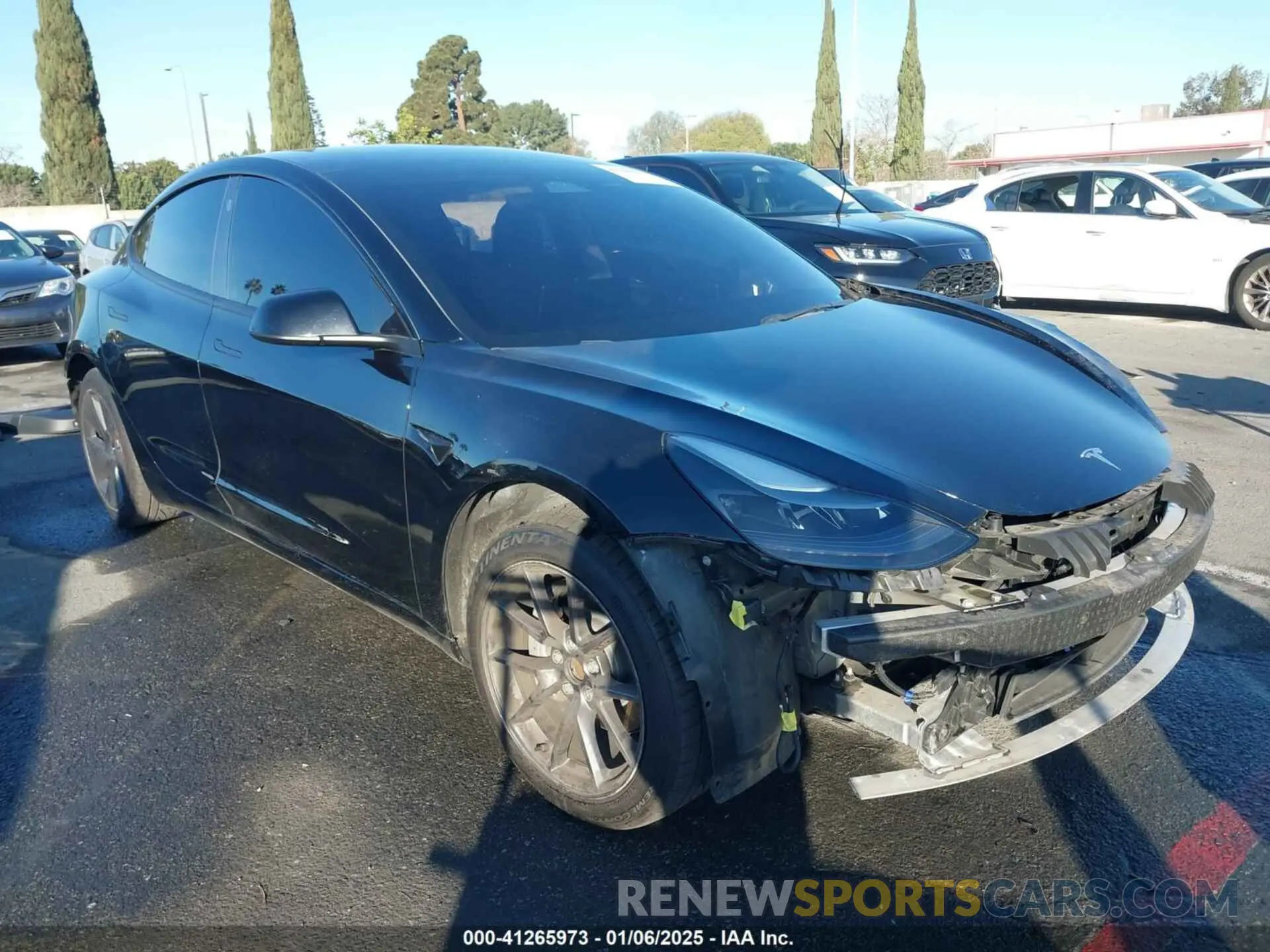 1 Photograph of a damaged car 5YJ3E1EA3NF320248 TESLA MODEL 3 2022