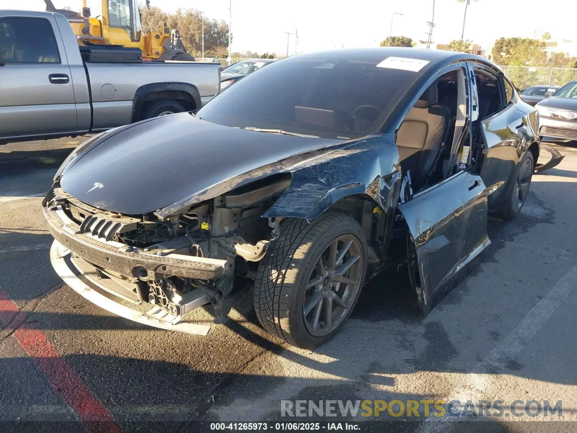 2 Photograph of a damaged car 5YJ3E1EA3NF320248 TESLA MODEL 3 2022