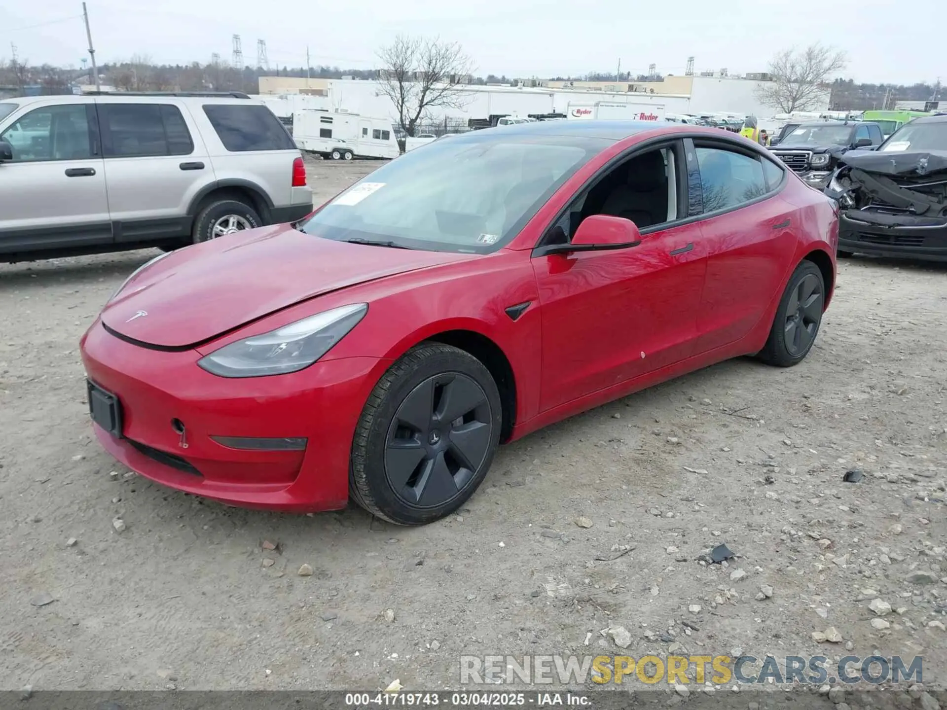 2 Photograph of a damaged car 5YJ3E1EA3NF333128 TESLA MODEL 3 2022