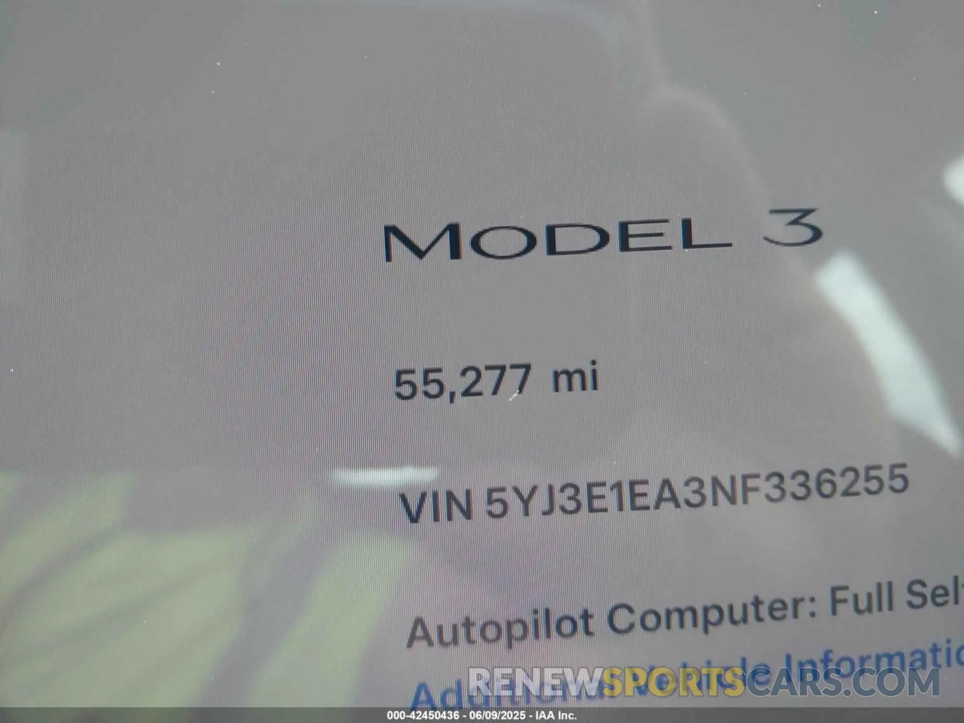 15 Photograph of a damaged car 5YJ3E1EA3NF336255 TESLA MODEL 3 2022