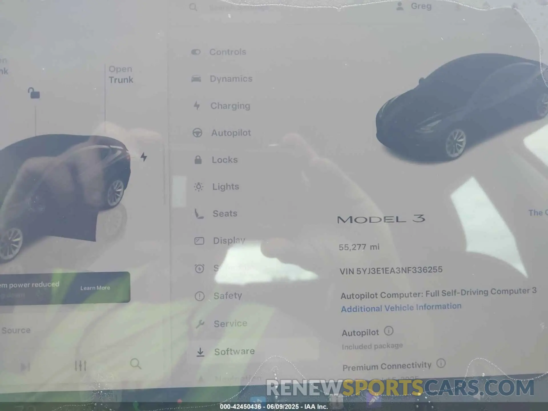 7 Photograph of a damaged car 5YJ3E1EA3NF336255 TESLA MODEL 3 2022