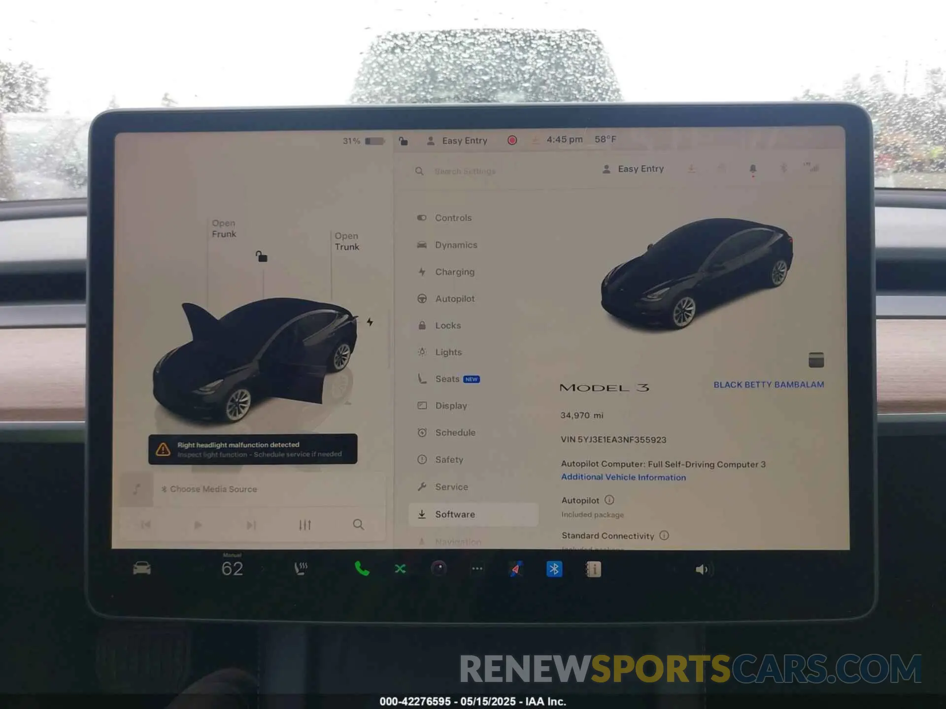 19 Photograph of a damaged car 5YJ3E1EA3NF355923 TESLA MODEL 3 2022
