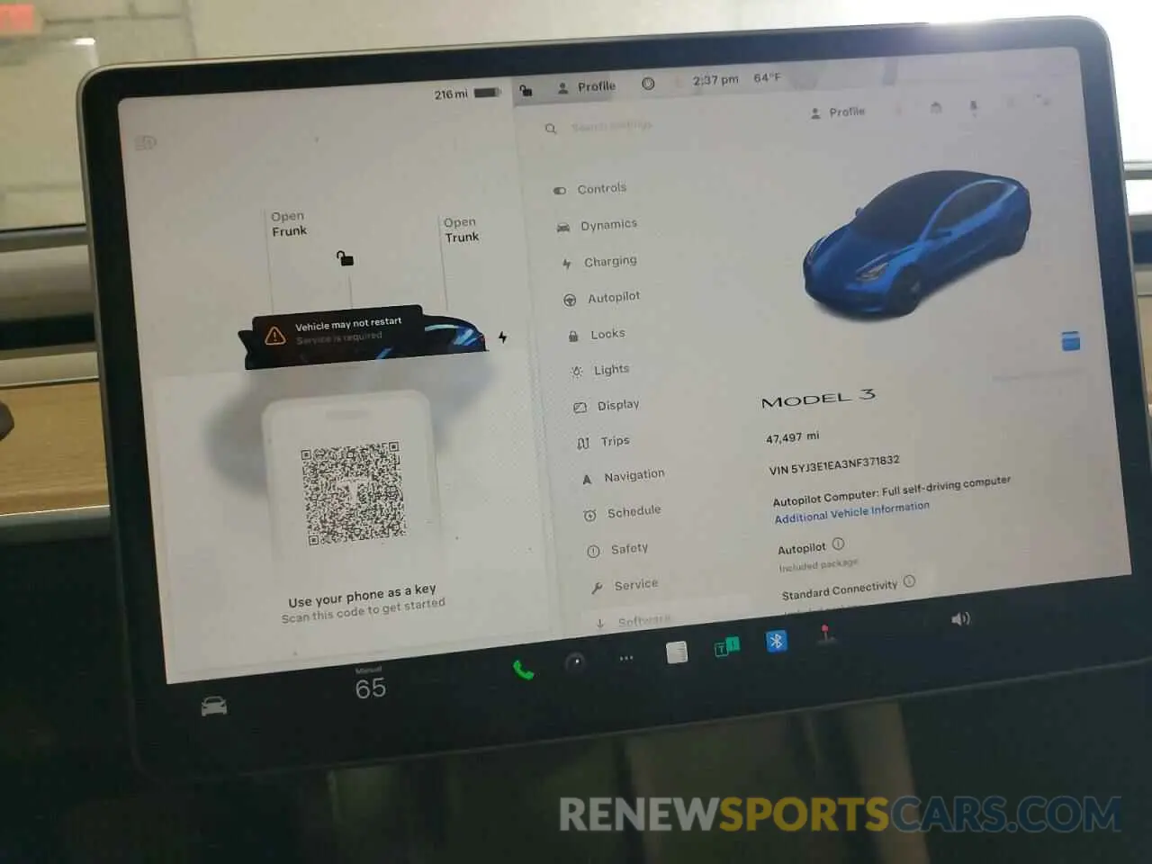 9 Photograph of a damaged car 5YJ3E1EA3NF371832 TESLA MODEL 3 2022