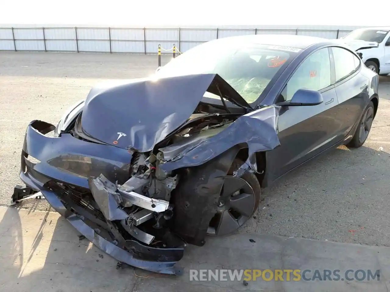 2 Photograph of a damaged car 5YJ3E1EA4NF101976 TESLA MODEL 3 2022