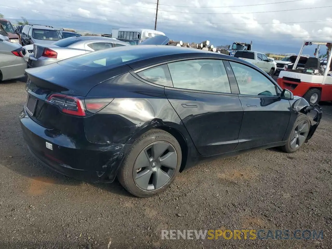 3 Photograph of a damaged car 5YJ3E1EA4NF115523 TESLA MODEL 3 2022