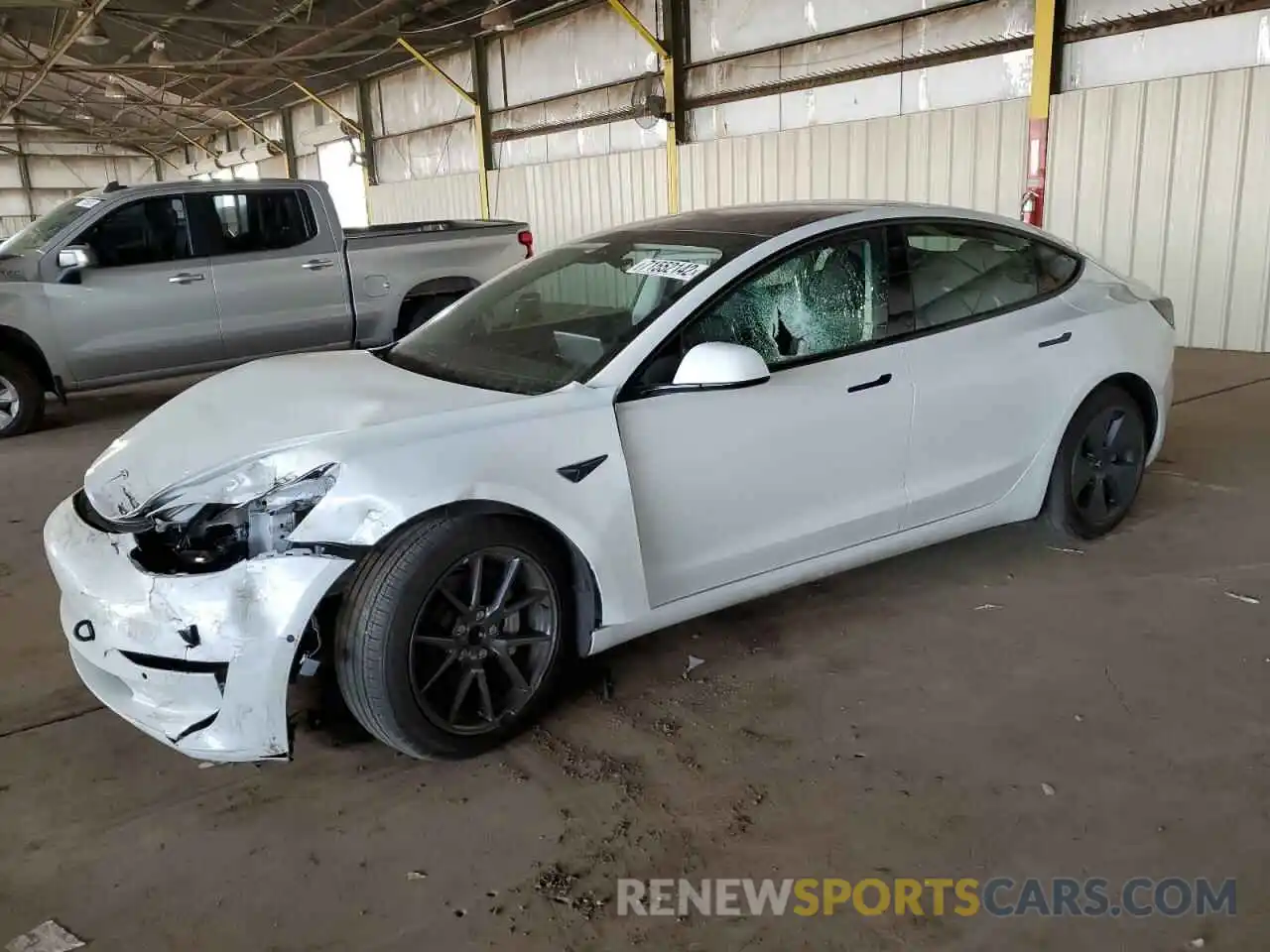 1 Photograph of a damaged car 5YJ3E1EA4NF115814 TESLA MODEL 3 2022