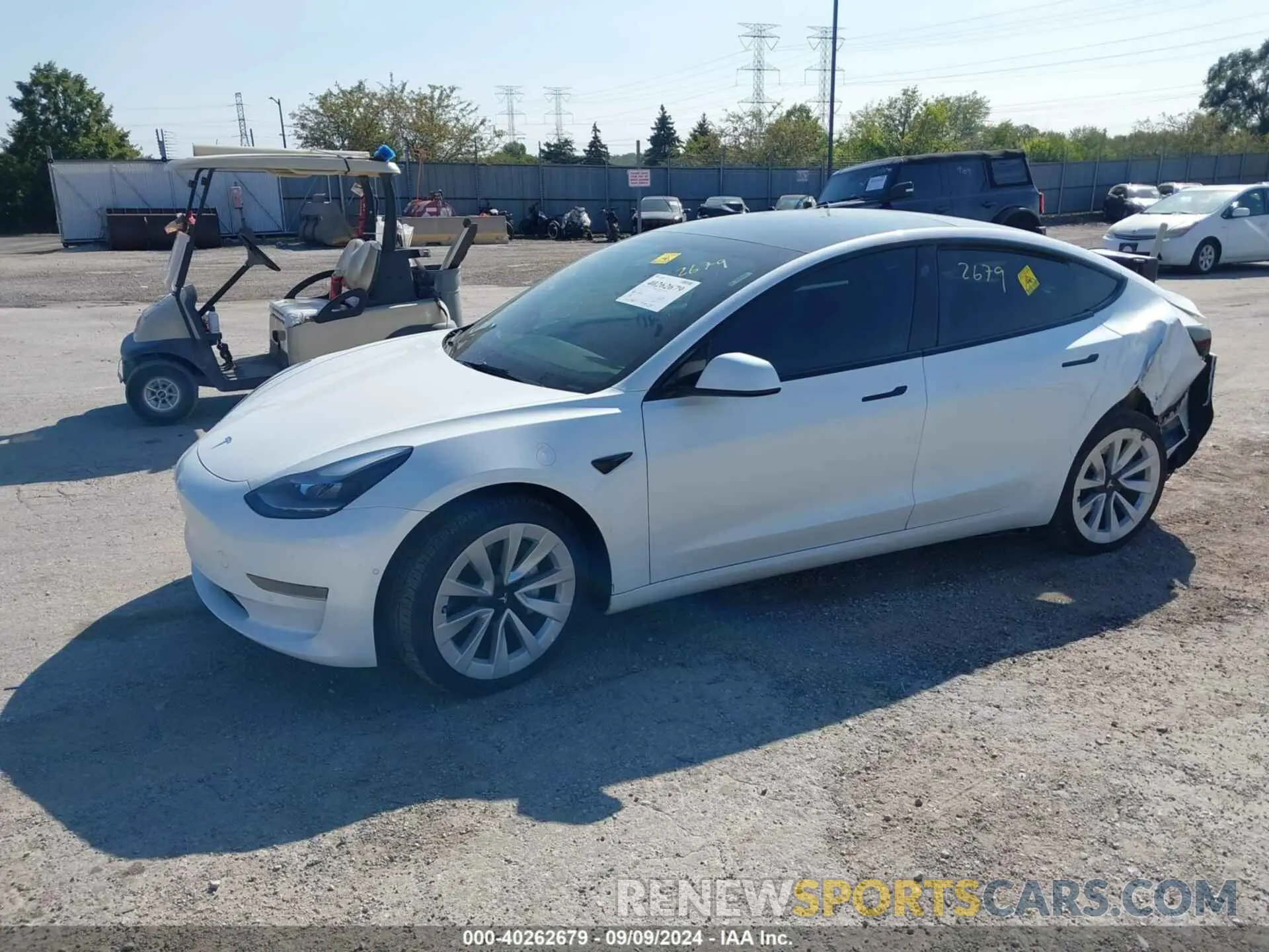 2 Photograph of a damaged car 5YJ3E1EA4NF120849 TESLA MODEL 3 2022