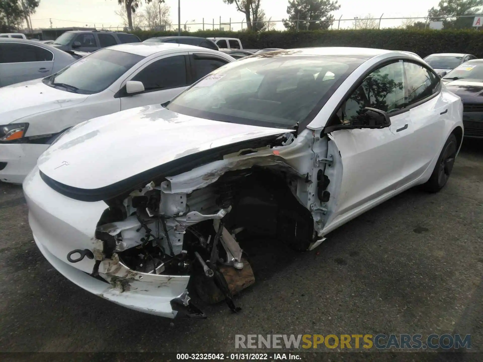 2 Photograph of a damaged car 5YJ3E1EA4NF133777 TESLA MODEL 3 2022