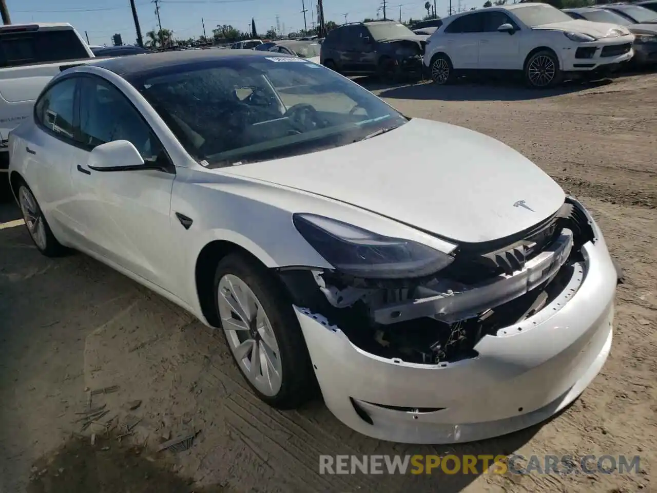 1 Photograph of a damaged car 5YJ3E1EA4NF186835 TESLA MODEL 3 2022