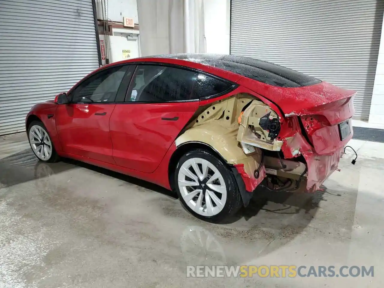 2 Photograph of a damaged car 5YJ3E1EA4NF187306 TESLA MODEL 3 2022