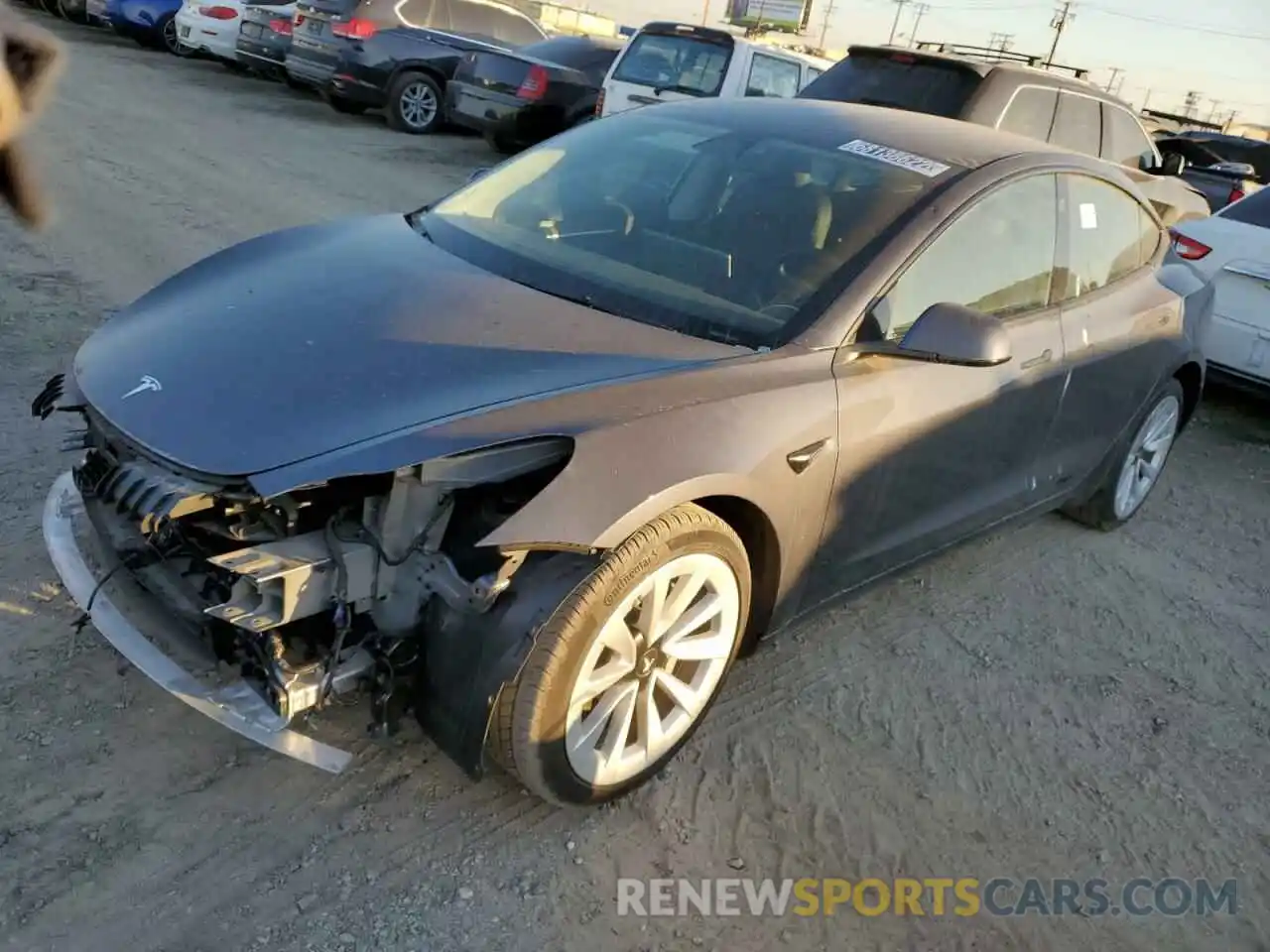 1 Photograph of a damaged car 5YJ3E1EA4NF187810 TESLA MODEL 3 2022