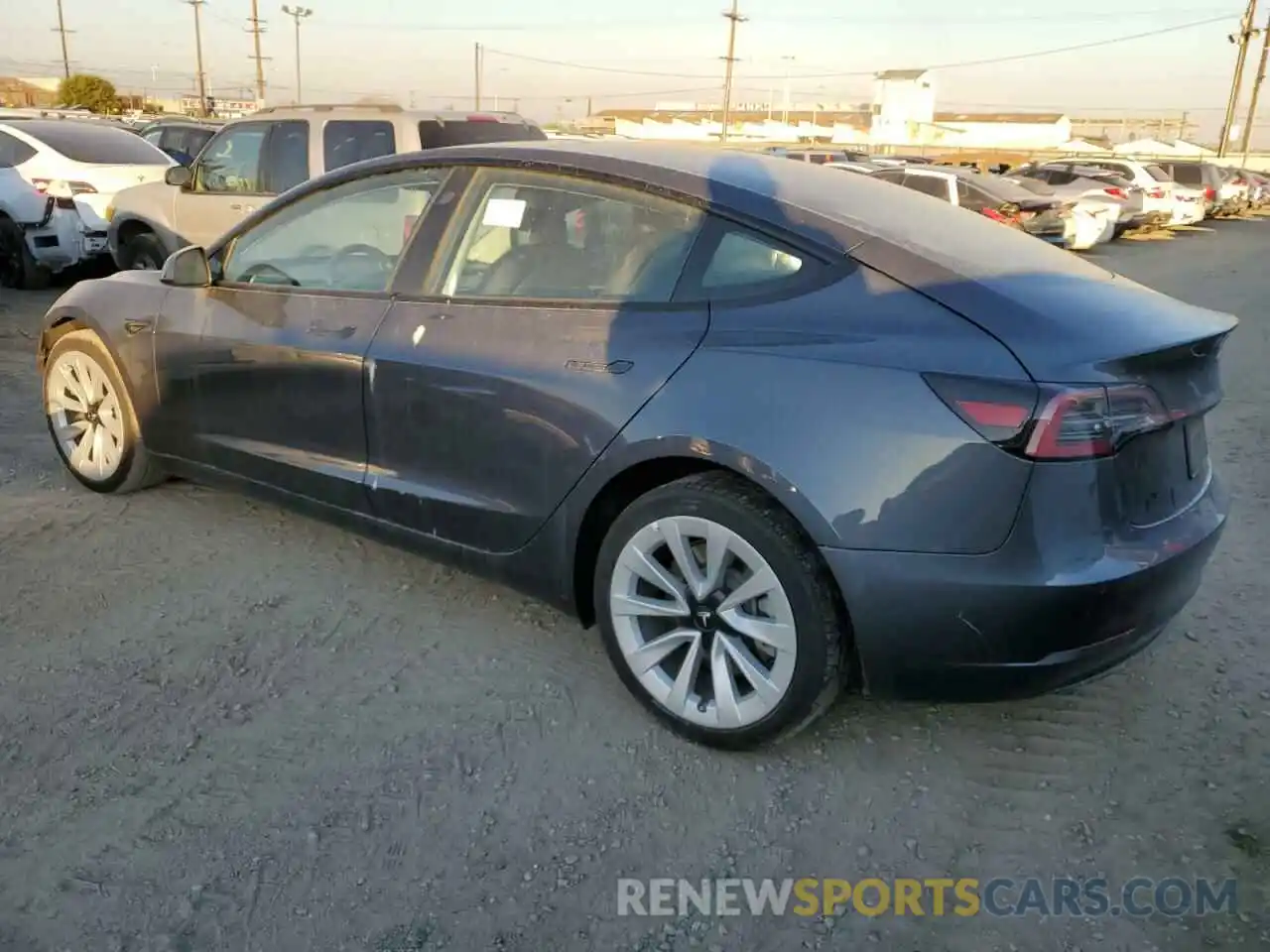 2 Photograph of a damaged car 5YJ3E1EA4NF187810 TESLA MODEL 3 2022