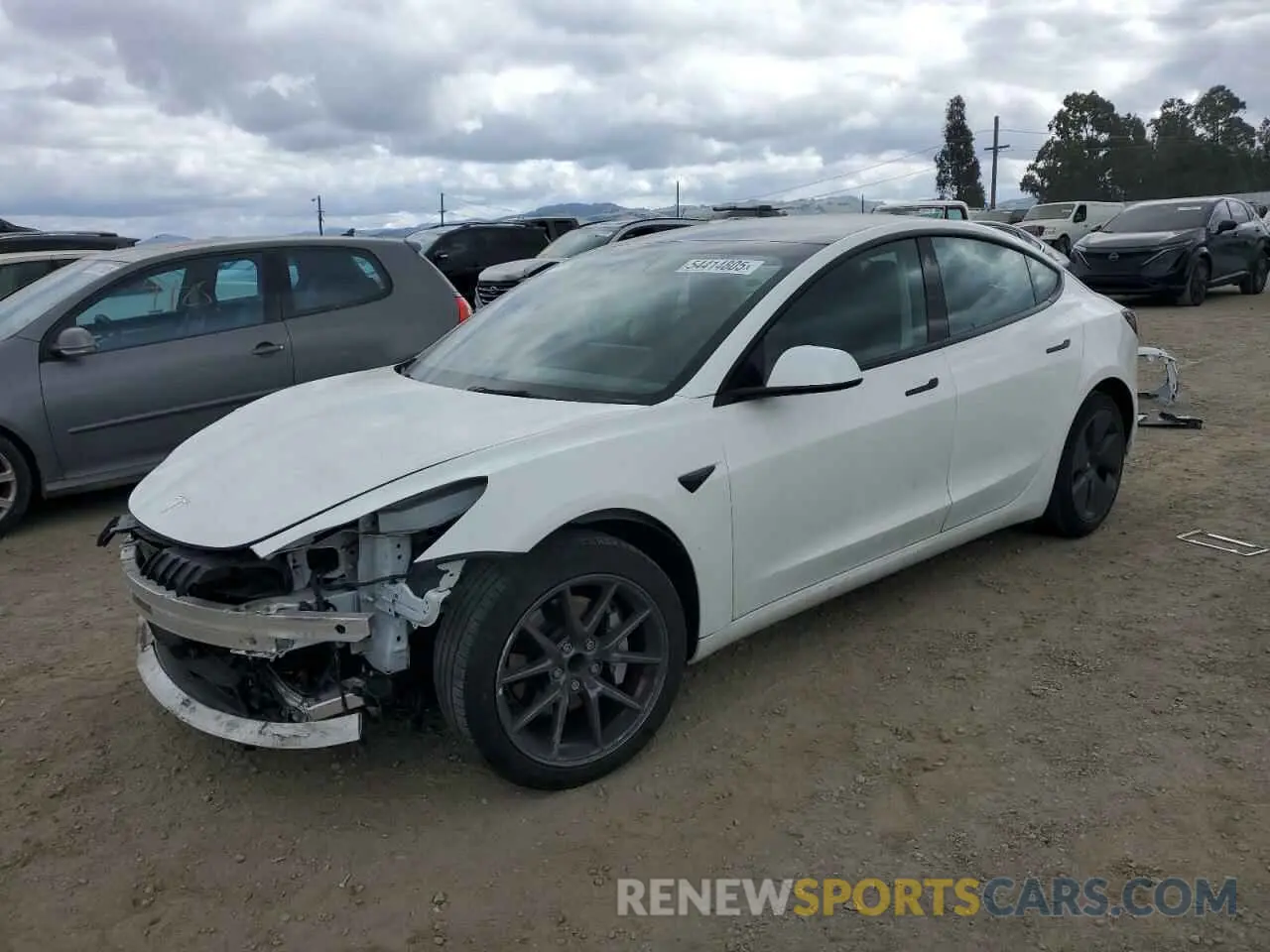 1 Photograph of a damaged car 5YJ3E1EA4NF207232 TESLA MODEL 3 2022